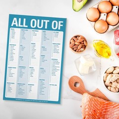 Notepad For Groceries, 6×9 Inches, Blue, Perforated Pages, Durable