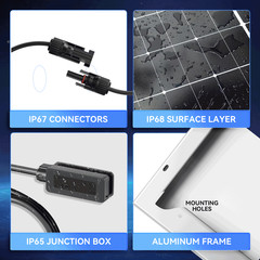 350W Mono Solar Panel 25.2% High Efficiency Farm Home Shed Rooftop On/Off Grid