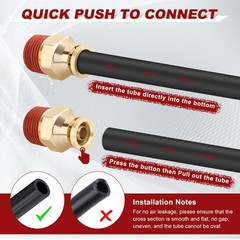 3/4″ Quick Push to Connect Fittings Brass Union Straight Joint DOT Approved 3…