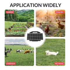 S2500 2.2 Joule Solar Fence Charger, 60 Miles Solar Electric Fence Charger for