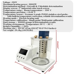110V Engine Oil/Lubricating Oil/Petroleum/Asphalt Kinematic Viscometer 1.6KW