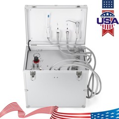 Portable Dental Mobile Delivery Unit Air Compressor Suction System unidad 4Holes