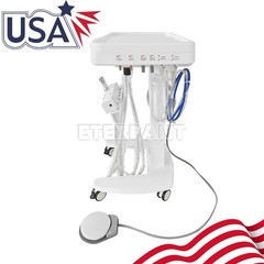 ETERFANT Dental Portable Mobile Delivery Unit System Cart Treatment 4 Holes US