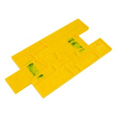 3PCS Manual Yellow Concrete Stamping Molds Stackable Concrete Stone Texture Mats