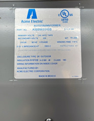 Acme EletricTransformer 3 Phases, 9KA, 60HZ, 208-240V, P/N A3009K031B