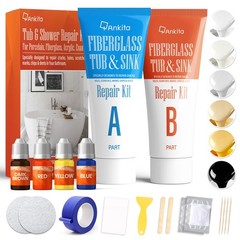 Fiberglass Tub Repair Kit(Color Match), Shower No.02 Color Match