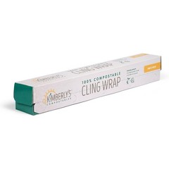 Extra-Thick 10 Micron Compostable Cling Wrap Roll, 99 Feet by 12 Inches,