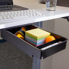 Under Desk Drawer Organizer – Self Adhesive Slide-Out Storage Tray for Office, H