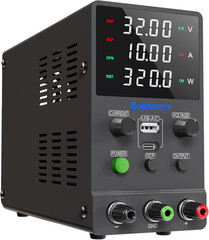 DC Power Supply Variable, 0-32V 0-10A Adjustable Switching DC Regulated Bench Po