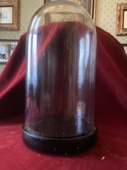Victorian style large glass display dome made in France.