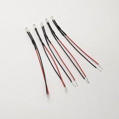 Candle Flicker 3mm 3V 5V 6V 9V 12V 24V 36V 48V Lens Wired LEDS Various Colours