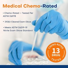 Supmedic 100 Pcs Medical Nitrile Exam Gloves Latex-Free Powder-Free Food Safe M