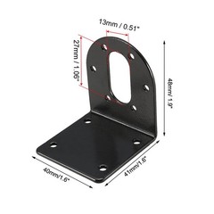 uxcell GA/GB 37mm diameter DC Geared Motor Mounting Bracket Holder+6mm Black