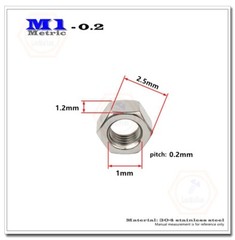 Stainless Steel Hex Nuts Hex Nut cap M1 M1.2 M1.4 M1.6 M2 M2.5 M3 M4 M5 To M64