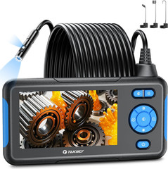 Endoscope Camera with Light, Dual Lens 1080P Industrial Borescope with 8 LED Lig