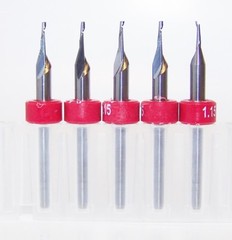 (5) 1.15mm (.0453″) single flute carbide endmills soft plastic – flex endmill