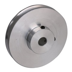 Silver Aluminum Alloy 0.8cm Fixed Bore Single Groove V-Shape Pulley 5.8×1.6×0…