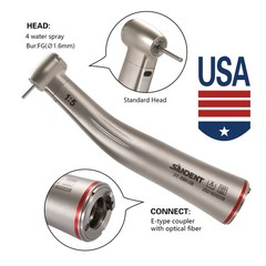 SANDENT 1:5 Increasing LED Fiber Optic Contra Angle Handpiece Red Standard Head