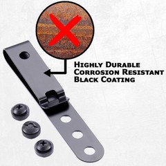 HolsterSmith Universal Metal Belt Clip for Holster Making – (Model 5) – (3-Ho…