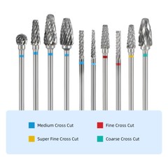 Dental Lab Polishing Bur Drills Tungsten Steel Carbide Burs Burrs 2.35MM