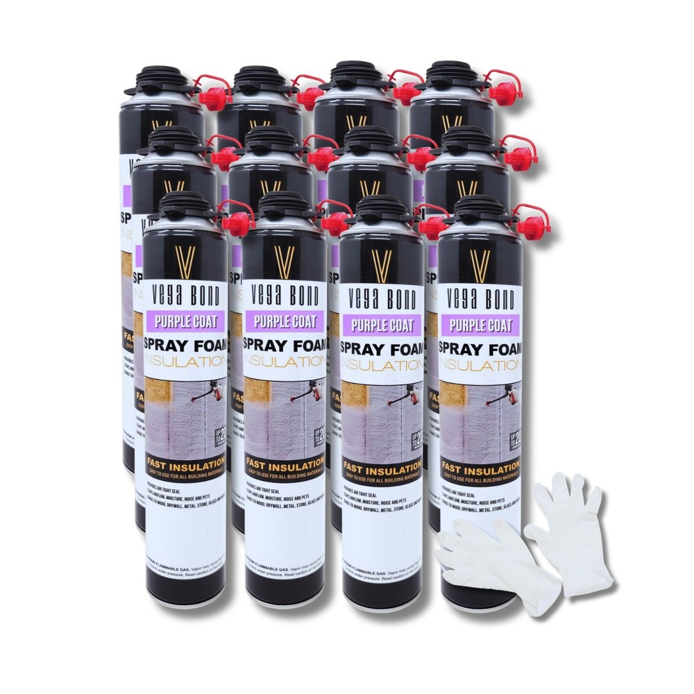 Vega Bond Purplecoat Single Component Spray Foam Insulation 12-Packs -240BF