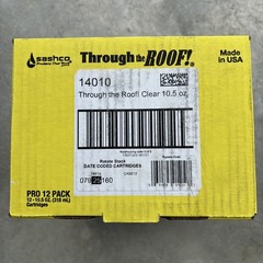 Sashco Through The Roof Clear Synthetic Rubber Roof Sealant 10.5 oz (Case of 12)
