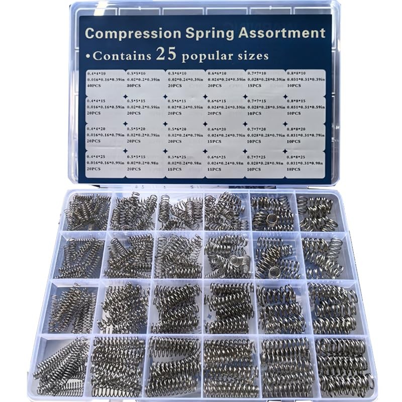 420 Pcs 24 Different Sizes Stainless Steel Springs, Spring Assortment for Shop