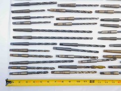48pc LOT OF HSS MORSE TAPER #1 DRILL BITS LETTER SIZES FROM F TO Q MT1 .272-.413