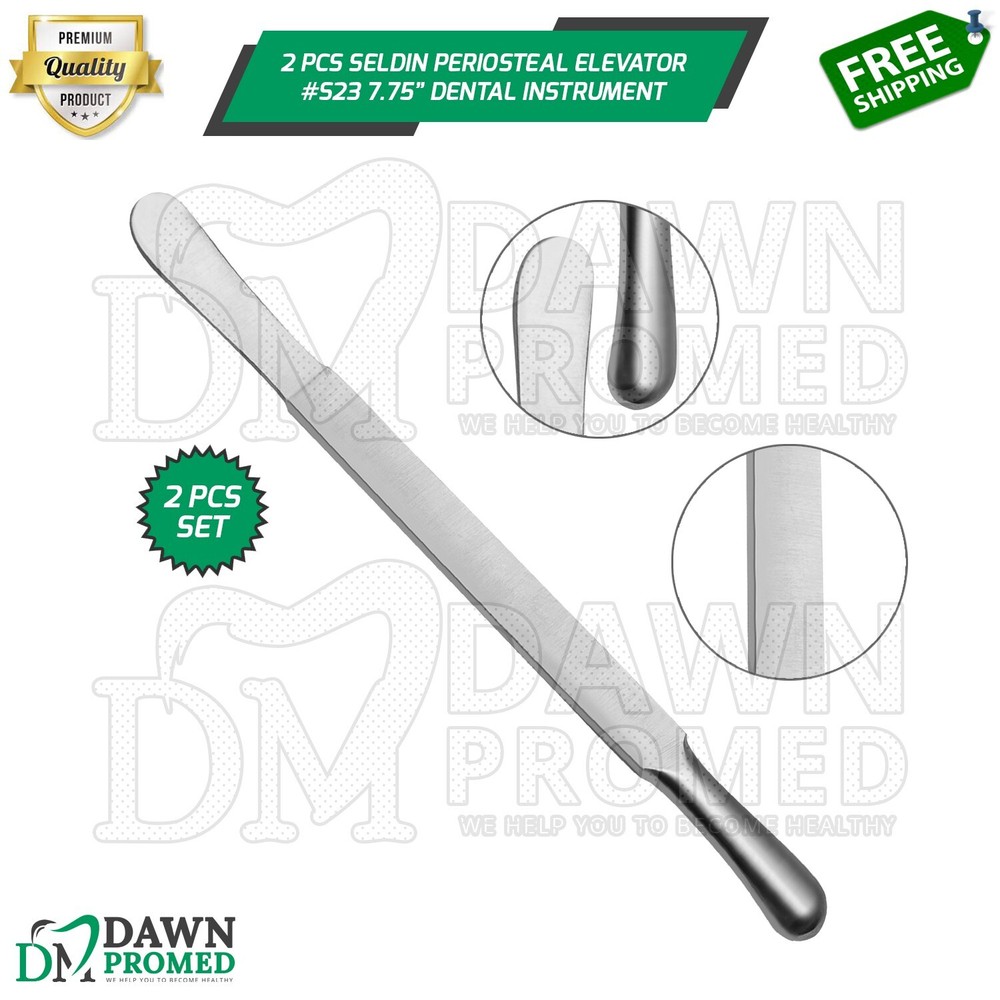 2 Pcs Seldin Periosteal Elevator #S23 7.75” Retractor Implant Dental Instruments
