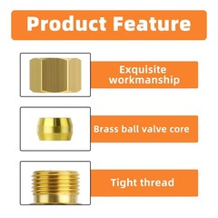 20PCS Brass Compression Tube Fittings, 1/4″ OD Connectors for Plumbing & HVAC