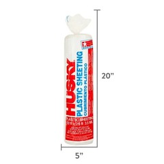 Husky 3.5 Mil Clear Plastic Sheeting, 10 ft. x 25 ft.