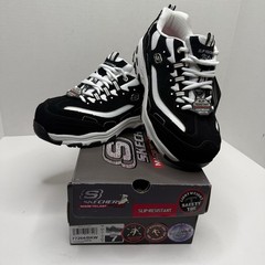 Skechers Work D’Lites SR Lankoe Safety Toe Shoes Women’s 7 BKW New