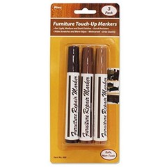 3 Markers, Furniture Touch-Up, Brown Color, Wood Repair, Scratch, Pen, Stain