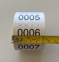 5000 Labels Consecutive Number Inventory Stickers Labels 2″ x 1″ Customize