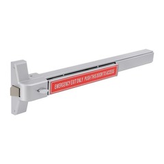 Door Push Bar Panic Exit Device with Lock Commercial Emergency Hardware Silver
