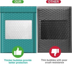 Jiaro Pack Poly Bubble Mailer Padded Envelope Mailing 6×10″ 600Pcs Forest Green