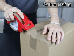 Brown Packing Tape with Dispenser, 2.4 Mil 1.88 Inch X 60 Yards, 6 Refills Rolls