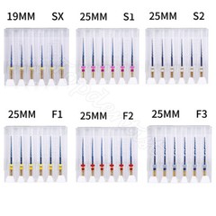 AZDENT Dental Endodontic Rotary Niti Files Heat Activated Engine SX-F3 19-25mm