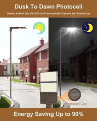 320 Watt LED Parking Lot Lights Dusk To Dawn Commercial Shoebox Light AC100-277V
