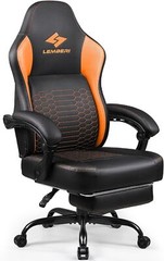 400lbs Heavy duty Gaming Chair Big and Tall High back Lumbar Support Footrest PC