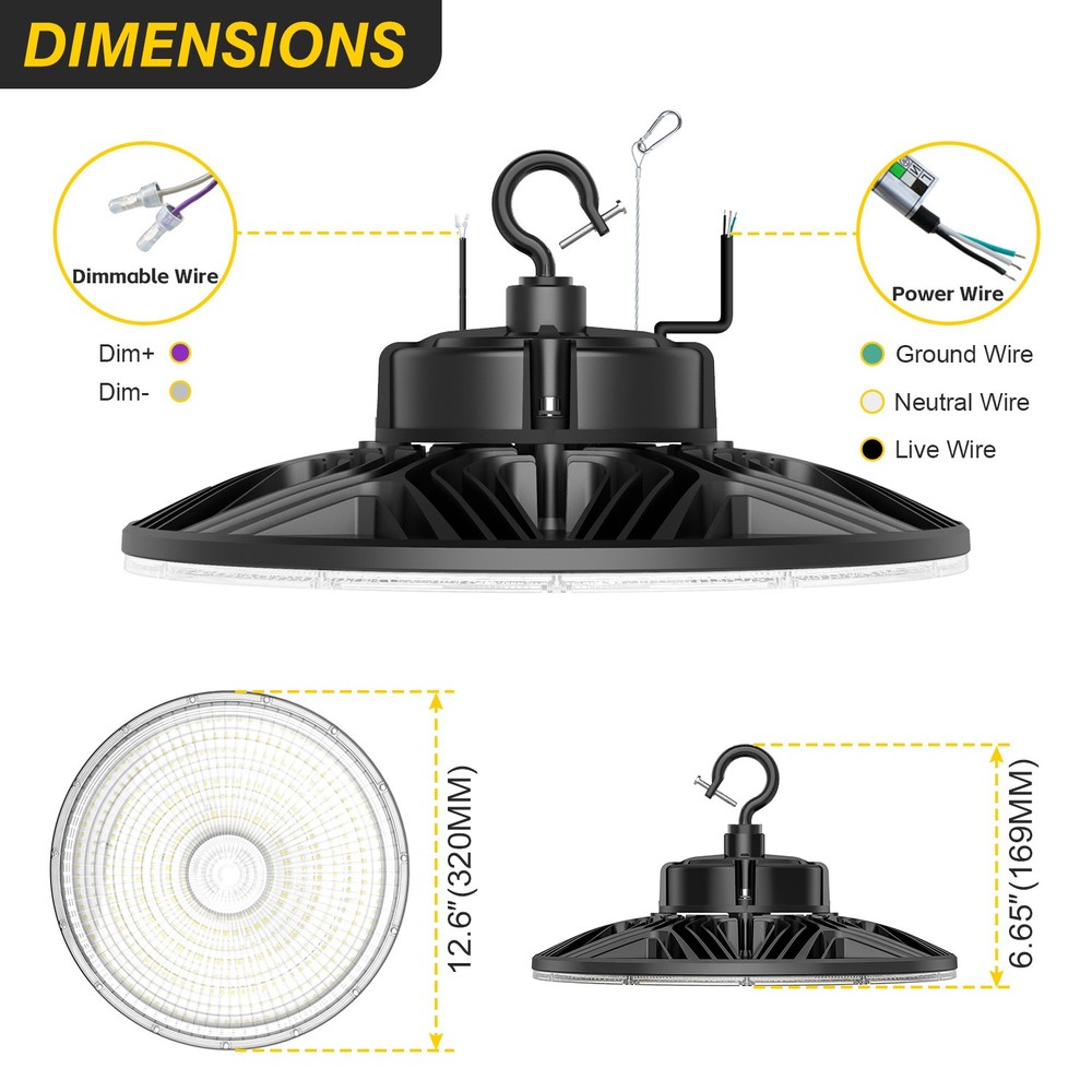 480V 150W LED Garage Light UFO High Bay Light Commercial Warehouse Barn Fixtures