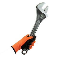 Tool Essentials Latex Coated Palm Knitted Work Gloves with Elastic Cuff Pairs