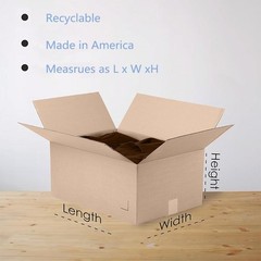 Packs 2 in shipping cartons, 20x16x16 inches, suitable for moving and mailing.