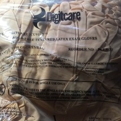 Digitcare ICU911-T Powder-Free Textured Latex Exam Gloves Large Medical Use