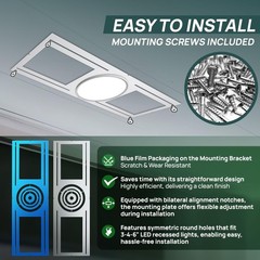 24 Pack New Construction Mounting Plate for 3/4/6 inch LED Downlight,Slim Ste…