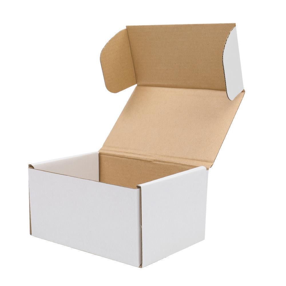 2000 – 6 x 4 x 3 White Corrugated Mailers Shipping Packing Fold Boxs 6x4x3