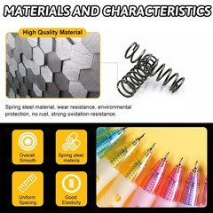 10Pcs/Lot 0.2Mm 0.3Mm 0.4Mm Micro Small Compression Spring OD 2/3/4/5/6/7/8/9/10
