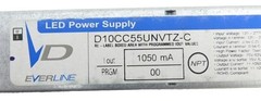 DIMMABLE LED DRIVER 15-53V 55W 871MA 120-277V BALLAST UNIVERSAL D10CC55UNVTZ-C