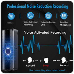 16GB/32GB Mini Spy Hidden Audio Recorder Voice Activated Office Listening Device