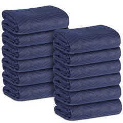 12 Pack Moving Blankets 72″x80″ Heavy Duty Packing Blankets Furniture Dark Blue